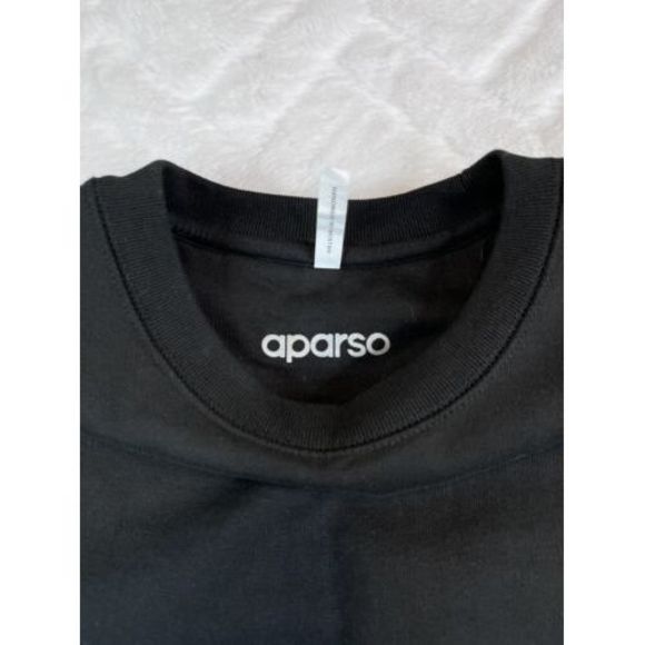 Aparso Sweatshirt Men's (L) Black Crewneck Pullover Swater - Picture 6 of 7